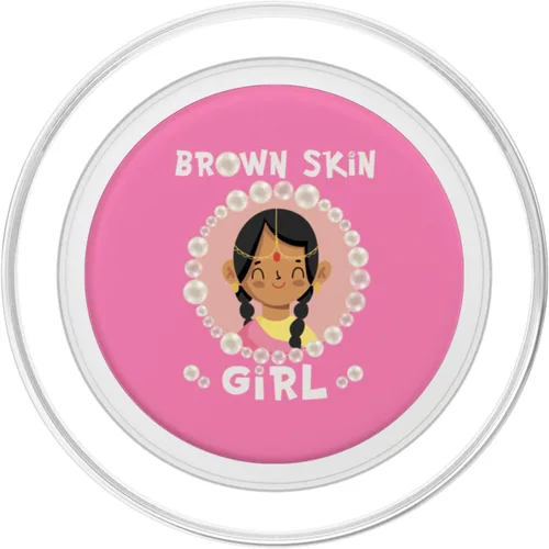 Vista 2 de Brown skin girl skin pearls Indian Girl Black Girls matching PopSockets MagSafe PopGrip for iPhone