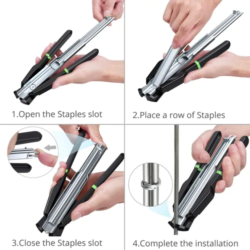 Vista 5 de Proster C7 Pistola para Anillos de Sujeción Pistola de Anillo de Sujeción - Alicate Automático para Cercas con Alimentación Automática con 2500