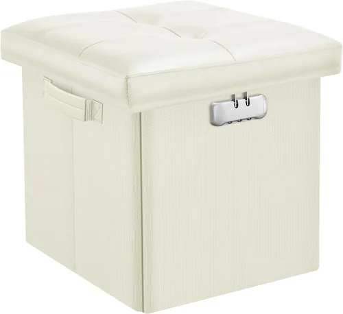 Vista 21 de DocSafe Otomana de almacenamiento con cerradura, caja de almacenamiento plegable de 17 pulgadas resistente al fuego y al agua con asas, segura