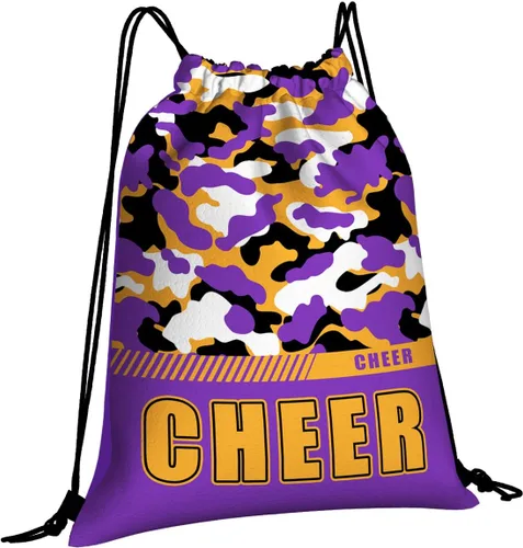 Vista 33 de Mochila con cordón impermeable para gimnasio, bolsas con cordón, bolsa de cuerda deportiva, mochila de camuflaje, Bolsas con cordón Cheer - Bolsas