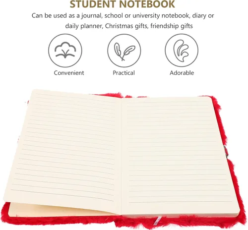 Vista 6 de Gatuida Girls Diary with Lock and Key - Kids Notebook Plush Journal with Lock A5 Lined Hardcover Planner Organizer Notebook Locking Journal Writing