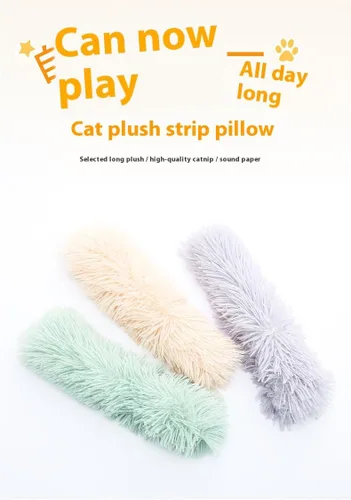 Vista 3 de Cat Toys Pillows, 3 Pack, Soft and Durable Crinkle Sound with Catnip Inside, Promotes Kitty Exercise,Interactive Indoor Kitten Kicker