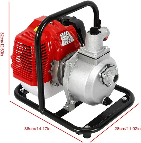 Vista 10 de Bomba de Agua de Gas Gasolina, 1" 2 Tiempos 1.7HP Bomba de Transferencia de Agua de Gasolina de Alta Presión para Piscina, Paisajismo o Riego
