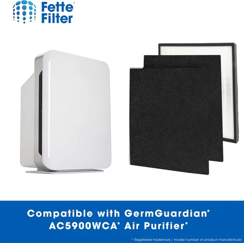 Vista 6 de Fette Filter - Filtro de repuesto HEPA H13 de alta calidad J compatible con GermGuardian FLT5900 para AC5900WCA y AC5900WDLX purificador de aire