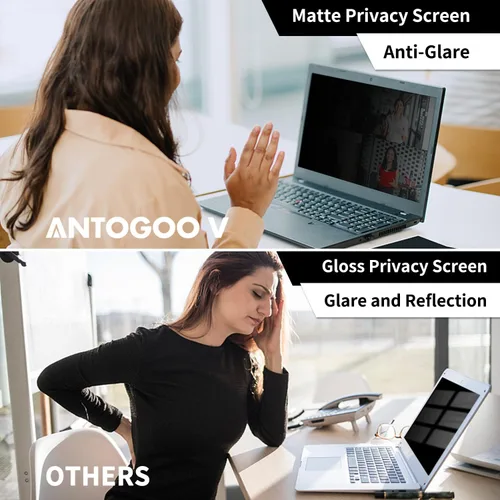 Vista 2 de Paquete de 2 protectores de pantalla de privacidad compatibles con MacBook Pro de 13 pulgadas (2016, 2017, 2018, 2019, 2020, 2021, 2022, M1, M2)