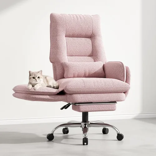 Vista 10 de Silla de oficina Criss Cross, reposabrazos abatibles para mascotas y sentarse con patas cruzadas, silla ergonómica ejecutiva