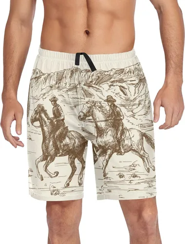 Vista 18 de Ollabaky Pantalones cortos de pijama para hombre Pjs partes inferiores pantalones cortos para dormir ropa de descanso pantalones de pijama