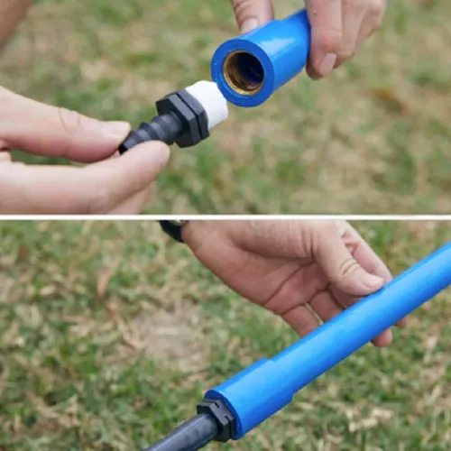 Vista 6 de Conector de manguera de PVC de púas de 5 piezas de 3/4 pulgadas - Juego de piezas de adaptador de conector de manguera de jardín MNPT de 3/4 pulgadas