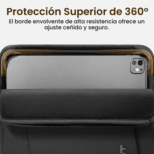 Vista 4 de tomtoc Funda protectora delgada y de 360° para iPad Air de 11 pulgadas y iPad Pro M5/M4/M3, iPad 2025 A16, funda resistente al agua con CornerArmor