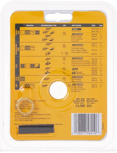 Vista 5 de DEWALT Hoja de diamante para azulejos porcelánicos, húmedo/seco, 4-1/2 pulgadas (DW4765)