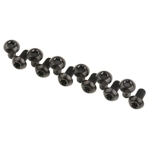 Vista 5 de Tornillos de titanio Torx M5x10 Freno de disco de bicicleta (negro)