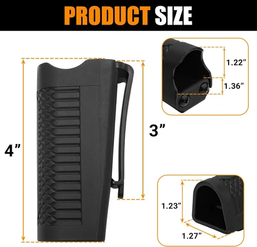 Vista 2 de Funda de linterna táctica 88051 para Streamlight ProTac HL - Soporte de linterna compatible con linterna Streamlight Strion, color negro