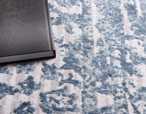 Vista 5 de Unique Loom Colección Aberdeen - Alfombra Derbyshire (2' 2" x 3' 1" Rectángulo, Azul Claro/Gris)