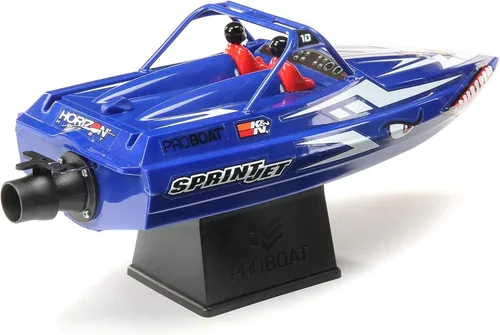 Vista 5 de Pro Boat Sprintjet PRB08045T2 - Barco a chorro de 9 pulgadas con autodeterminación en V cepillado RTR listo para funcionar, azul