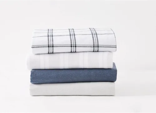 Vista 3 de TRULY SOFT Bristol - Juego de sábanas de franela de algodón múltiple de 3 piezas, diseño a cuadros, para hombres y mujeres, certificado Oeko-TEX