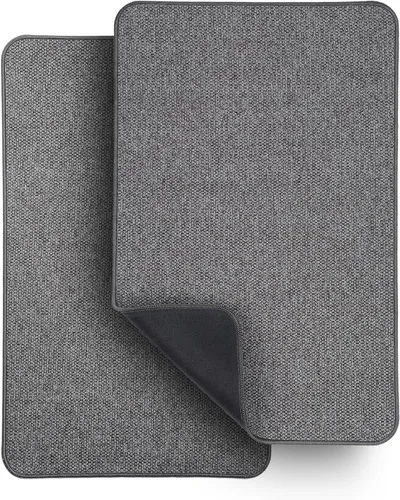 Vista 65 de Tapete de baño ultrafino, con base de goma, antideslizante, secado rápido, lavable a máquina, pelo bajo, absorbente, para ducha exterior, fregadero