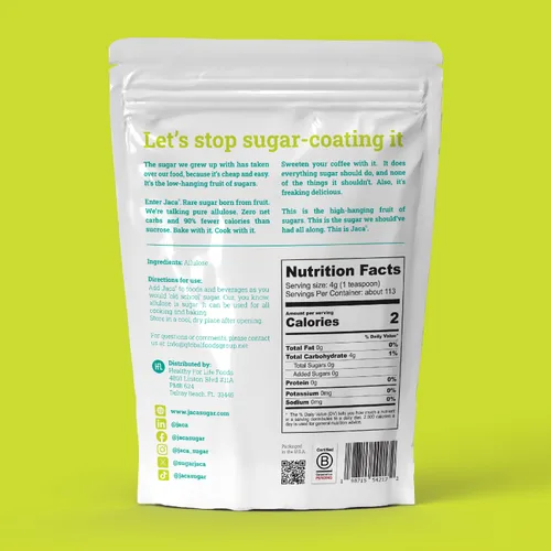 Vista 2 de Jaca Rare Sugar - Edulcorante de alulosa pura Sustituto saludable del azúcar para alimentos y bebidas, apto para ceto, vegano, alternativa sin