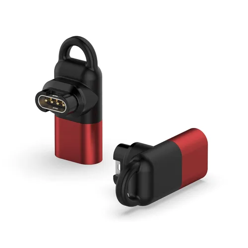 Vista 2 de Paquete de 2 conectores de carga compatibles Lightning hembra a Garmin Smartwatch macho de repuesto para Garmin Instinct, Fenix, vivoactive Series