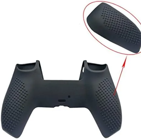 Vista 3 de Funda protectora de silicona antideslizante con tapa de joystick para PlayStation 5 PS5 Controller Gamepad (negro)