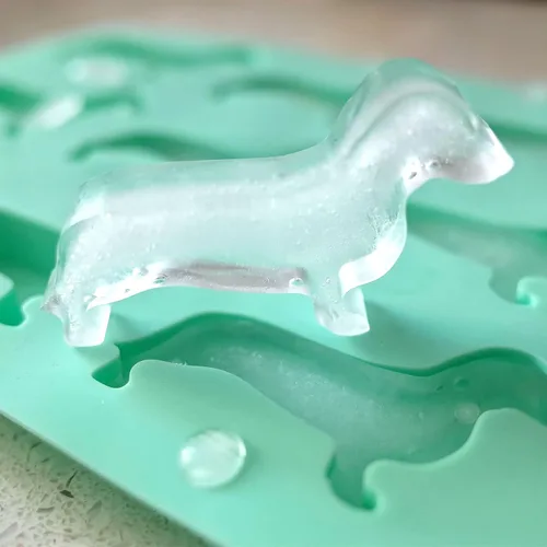 Vista 7 de ScivoKaval Molde de silicona para cubitos de hielo con forma de perro salchicha para beber, máquina de hielo, dulces, chocolate, galletas, fondant