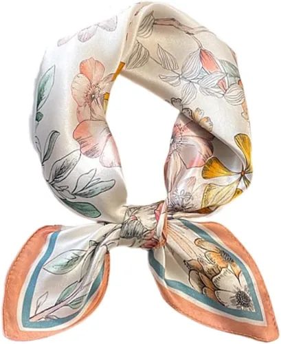 Vista 20 de FONYVE Bufandas 100% de seda de morera para mujer, bufanda cuadrada ligera de satén para la cabeza, bufanda pequeña de seda para dormir, 21 x 21