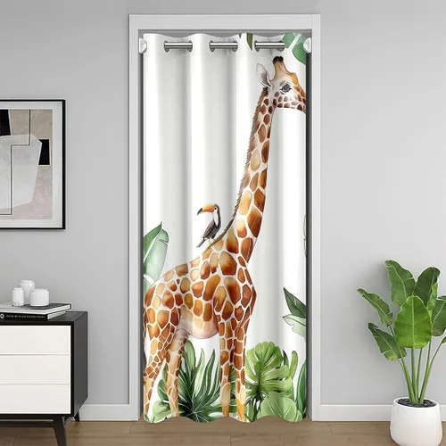 Vista 35 de jejeloiu Cow Skull Door Curtain for Doorway Privacy 34x80 Inch 1 Panel Kids Longhorn Skull Closet Cover for Boys Girls Teens Western Desert Room