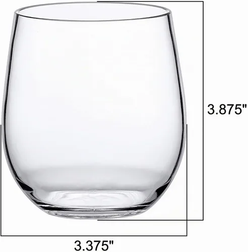 Vista 4 de Amazing Abby - Cindy - Copas de vino de Tritan irrompibles de 14 onzas (juego de 6), vasos de vino de plástico sin tallo, reutilizables, sin BPA