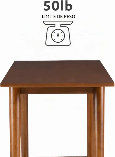 Vista 9 de Linon Melissa Mid-Century - Mesa consola moderna de nogal