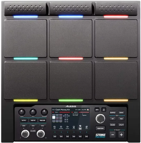 Vista 2 de Alesis Strike Multipad - Instrumento de percusión de 9 almohadillas con muestreador, bucle, 2 entradas y salidas, tarjeta de sonido, carga
