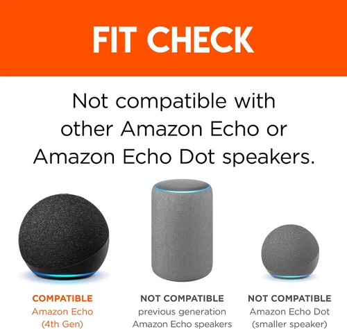Vista 7 de Made For Amazon Wall Mount, Black, Echo (4th generation)