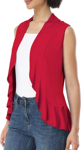 Vista 2 de Xeoxarel Cárdigan sin mangas para mujer con frente abierto (S-3XL)