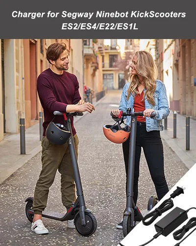 Vista 4 de VHBW Cargador de scooter RCA de 42 V para G30 G30P G30LP MAX G2 E3 Pro E3 DLX2 Pro, compatible con scooter eléctrico Segway Ninebot, adaptador