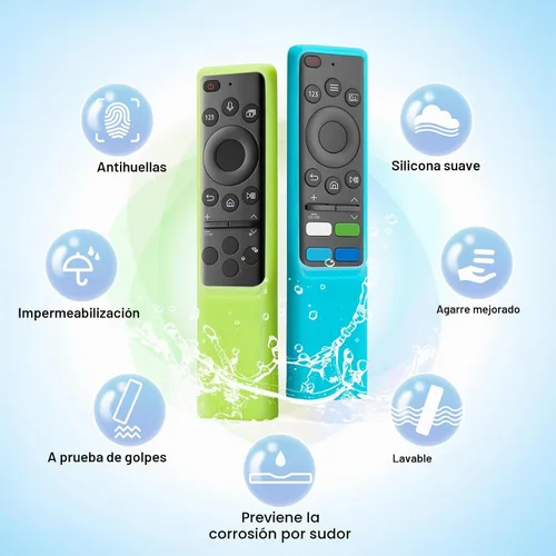 Vista 2 de Funda para mando a distancia de Samsung Smart TV, de silicona BN59-01385A (Paquete de 2)