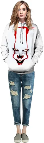 Vista 4 de Plustrong Sudaderas con capucha 3D unisex novedosas y divertidas para Halloween y Navidad