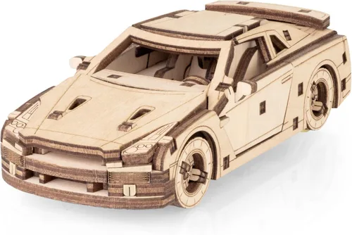 Vista 11 de EWA Eco-Wood-Art Pocket Buggy - Rompecabezas de madera 3D Kit de modelo mecánico DIY Juego de construcción de madera
