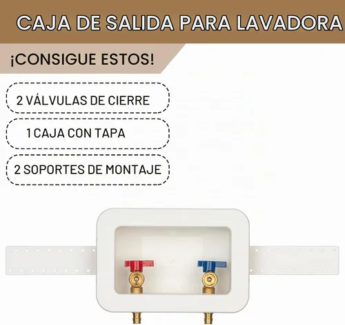 Vista 8 de [1 unidad] Lingmfg Caja de salida para lavadora PEX-A expansión con drenaje central de 2 pulgadas, expansión PEX-A de 1/2 pulgada, conecta mangueras