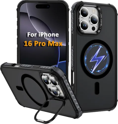 Vista 49 de Funda KETGII para iPhone 13, para iPhone 14, compatible con MagSafe, carga inalámbrica, resistente, a prueba de golpes, pata ajustable, delgada