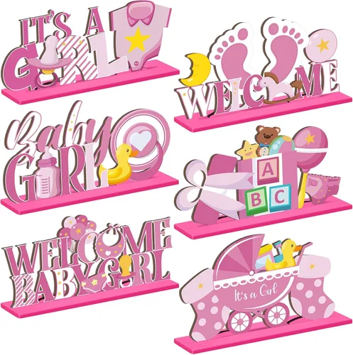 Vista 13 de 6 piezas de centros de mesa de madera con arco iris boho, decoración de mesa de arco iris boho, decoración de baby shower de sol para niños y niñas