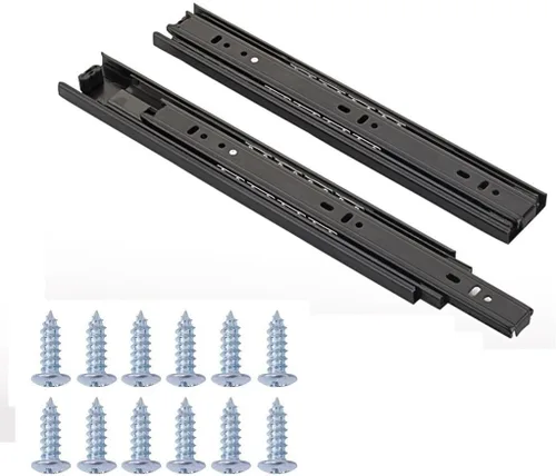Vista 7 de Extensión completa menos ruido rodamiento de bolas de cajón deslizantes, 10 pulgadas, 1 par