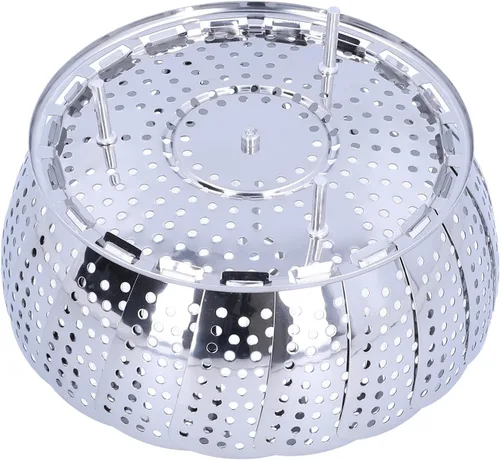 Vista 5 de Steam Basket Multifunction Stainless Steel Folding Rack Cookware Kitchen Accessory For Pressure Cooker And Fryer (All-steel steamer: larger size)