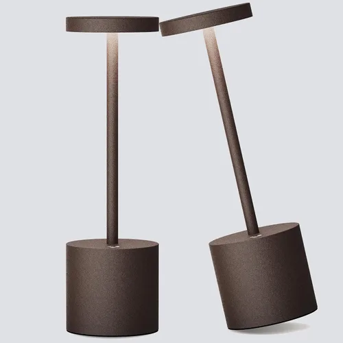 Vista 14 de Pack de 2 lámparas de mesa inalámbricas, lámpara de escritorio recargable con batería LED de 5000 mAh, metálica, USB, portátil, lámpara de mesa