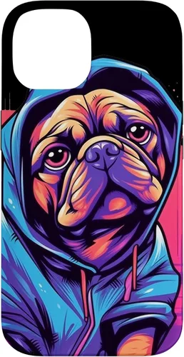 Vista 4 de Funda para iPhone 12/12 Pro Pug Graffiti Pug Owner Pug Lover