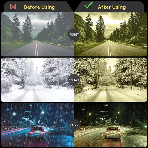 Vista 4 de Myiaur Gafas de conducción de visión nocturna para hombre, lentes polarizadas antideslumbrantes amarillas para noche con protección UV400