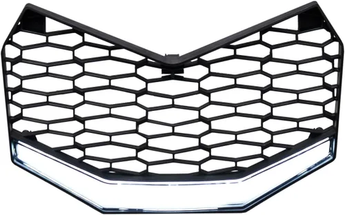 Vista 9 de A & UTV PRO X3 Parachoques delantero de malla, rejilla de malla frontal con barra de luces LED, protector de radiador para Can-Am Maverick X3 Max X