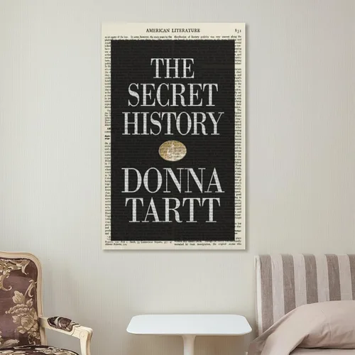 Vista 7 de Póster de Donna Tartt con texto en inglés "The Secret History" de Donna Tartt, regalo literario, regalo literario, arte de pared literario, pintura
