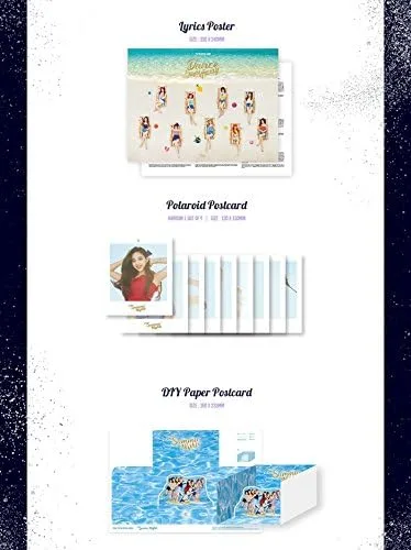 Vista 4 de TWICE Dance The Night Away Álbum CD aleatorio+Tarjeta de fotos 5p+1p Mensaje PhotoCard+Letra Póster+1p Polaroid PhotoCard+DIY Paper Photocard+Número