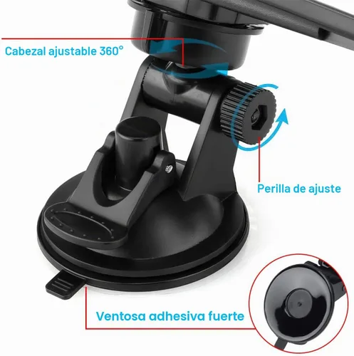 Vista 2 de Espejo retrovisor convexo de 12 pulgadas con ventosa, gran angular