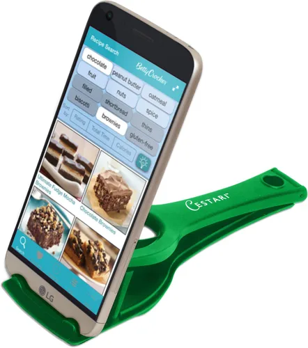 Vista 9 de Cestari Soporte para recetas para teléfonos inteligentes y tabletas, mantén tu teléfono, Kindle o iPad cómodo mientras cocinas - Soporte original