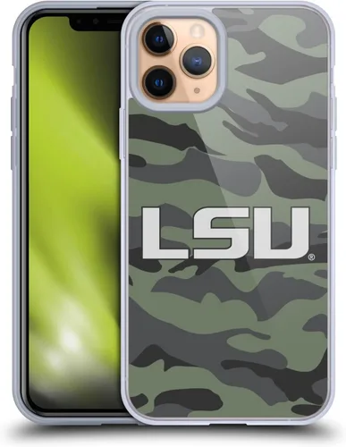 Vista 114 de Head Case Designs Funda de gel suave con licencia oficial de la Universidad Estatal de Louisiana LSU Camou compatible con Apple iPhone 7 Plus/iPhone