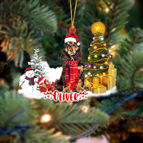 Vista 145 de NAZENTI Adorno personalizado de gato abisinio con árbol de pino, adorno de Navidad personalizado para perros amantes de las mascotas, colgante